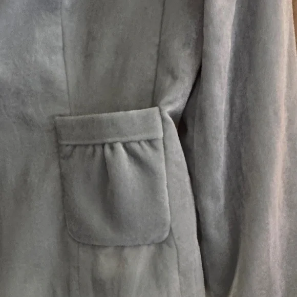 Elegant Silver Velvet Blazer - Picture 4 of 6